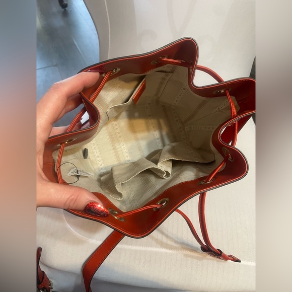 New tags Gucci Bright Diamante leather medium bucket bag red high end designer - Picture 8 of 17